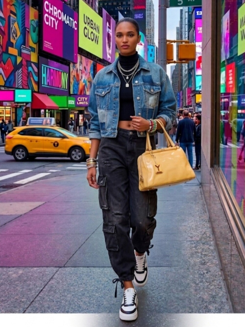 YSL Yves Saint Laurent Yellow Patent Leather Satchel ๐